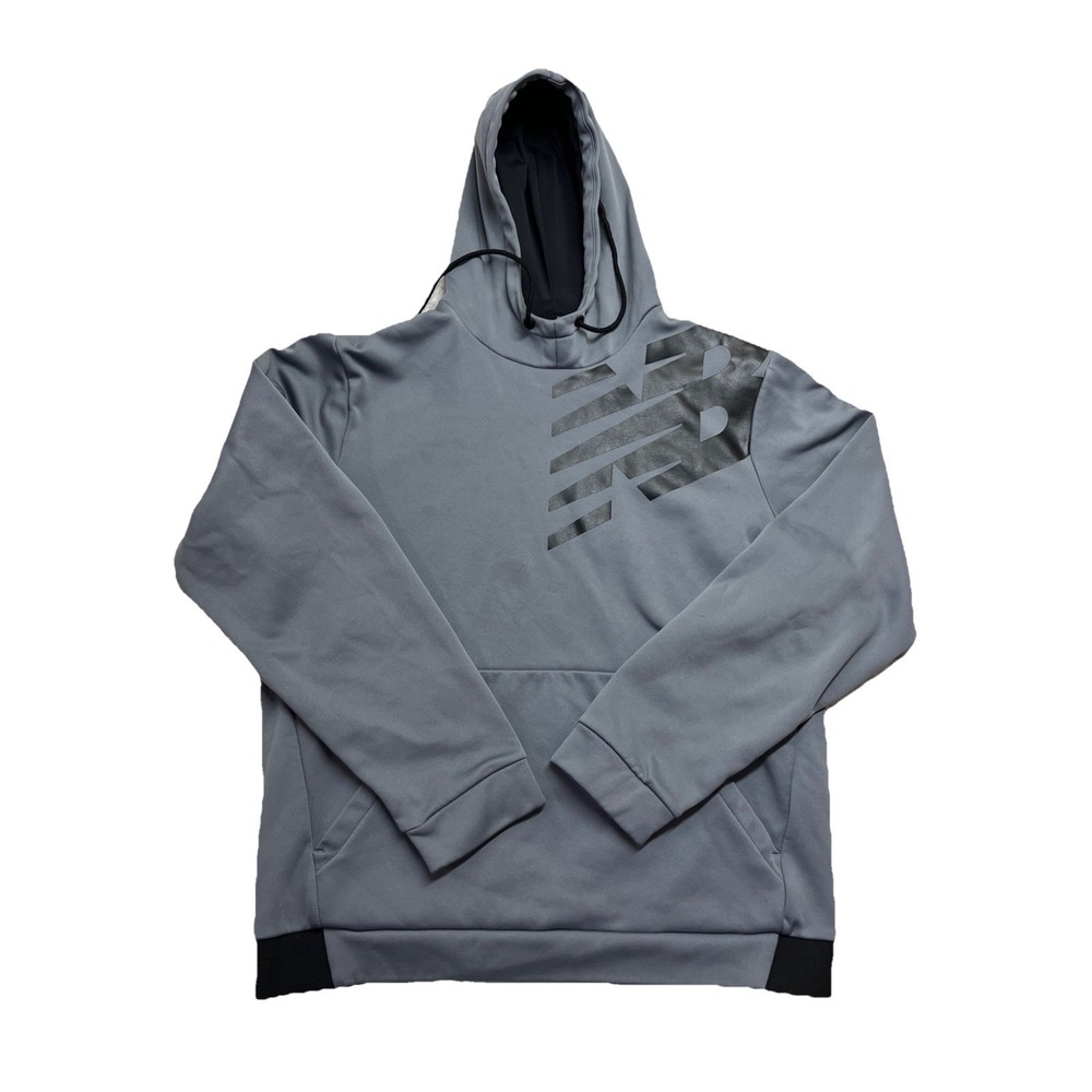 New Balance Mens Gray Pullover Hoodie Size L